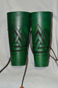 M7-leather-Vambraces-Green